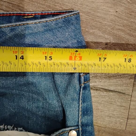 Blue Topic Womens distressed ripped light Blue Jeans cargo utility y2k straight - Picture 4 of 7